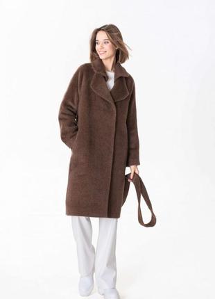 Brown pile coat with double collar 500329 aLOT2 photo