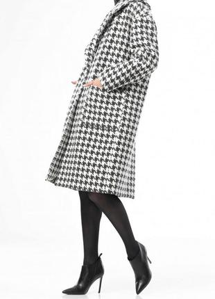 Free-cut gray and white houndstooth coat 500206 aLOT2 photo
