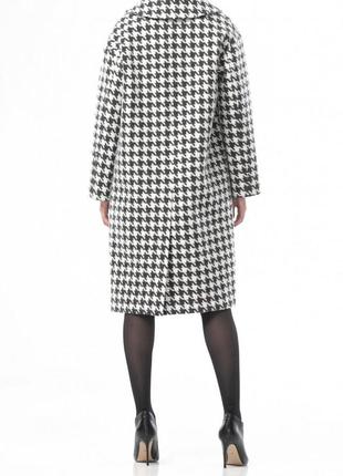 Free-cut gray and white houndstooth coat 500206 aLOT3 photo