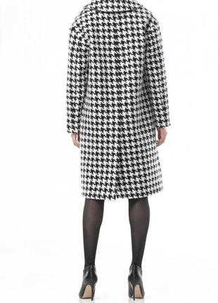Free-cut black and white houndstooth coat 500203 aLOT3 photo