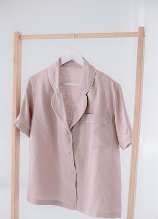 Linen classic women's summer pajama set5 photo