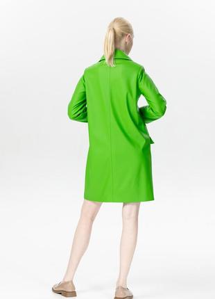 Neon green raincoat made of eco-leather 500333 aLOT4 photo