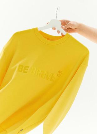 BRAVERY IS IN OUR DNA Yellow Sweatshirt4 photo