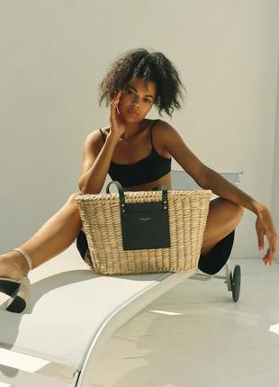 Straw Tote Black4 photo