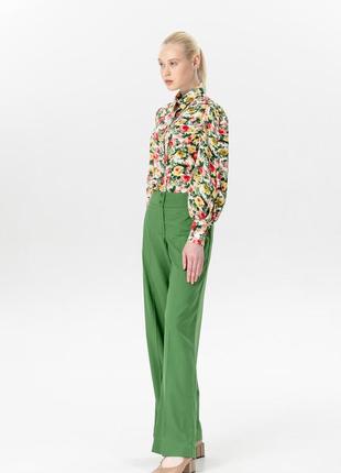 High cuff blouse in a floral motif 020250 aLOT2 photo