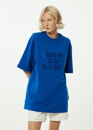 BRAVERY IS IN OUR DNA Blue T-shirt2 photo