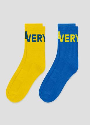 BRAVERY ORIGINAL Blue-Yellow Socks Pack1 photo