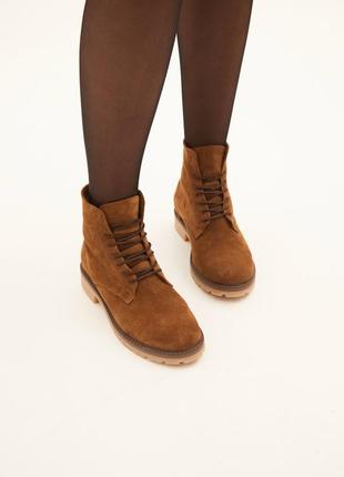 Suede brown casual boots3 photo