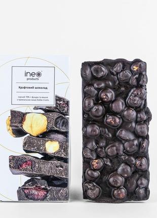 Dark chocolate 70% Criollo with hazelnuts and cherries, 100g2 photo