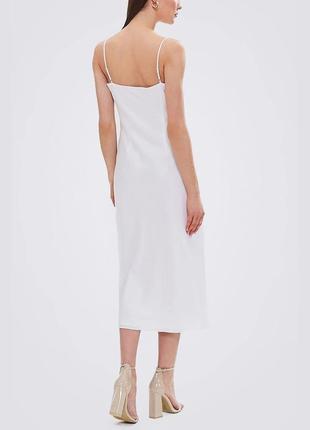 Midi Slip Dress, white2 photo