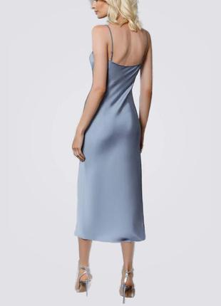 Midi Slip Dress, blue2 photo