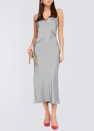 Midi Slip Dress, grey