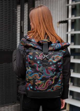 Backpack for women city large, rolltop with a compartment for a laptop up to 15.6", Bounce ar.B33-TW2 photo