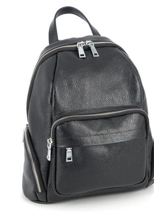 Backpack women's leather TURIV Black (02060101)
