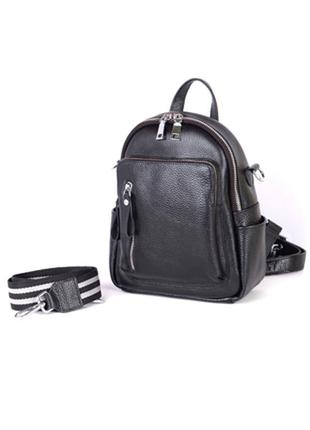 Backpack women's leather TURIV Black (02070101)2 photo