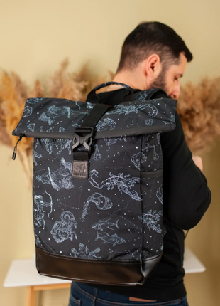 Backpack for men city large, rolltop with a compartment for a laptop up to 15.6", Bounce ar. B39-TW1 photo