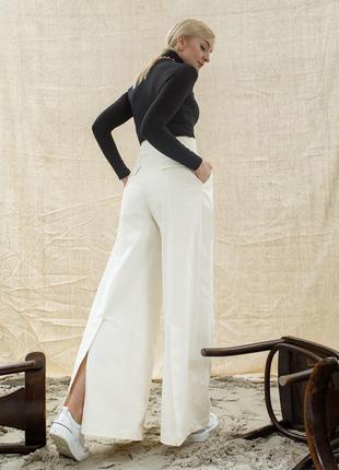 Ivory pleated palazzo2 photo