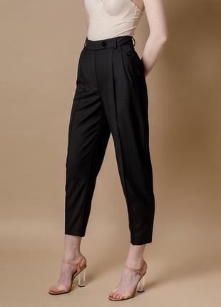 Black pleated pants3 photo