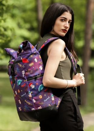 Backpack for women city large, rolltop with a compartment for a laptop up to 15.6",Bounce ar. B37-TW3 photo
