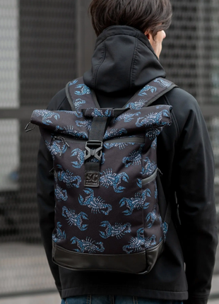 Backpack for men city large, rolltop with a compartment for a laptop up to 15.6", Bounce ar. B34-TW
