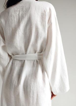 Women's short linen bathrobe2 photo