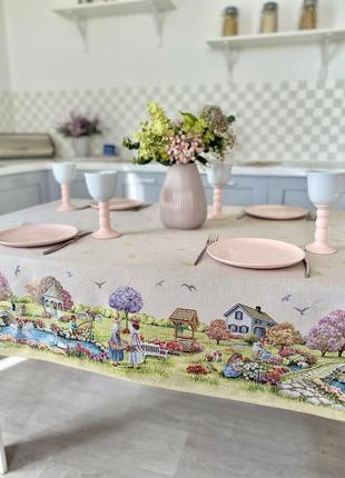 Tapestry tablecloth  137 x 180 cm. tablecloth on the kitchen table3 photo