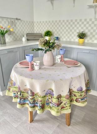 Tapestry tablecloth for round table ø160 cm, round1 photo