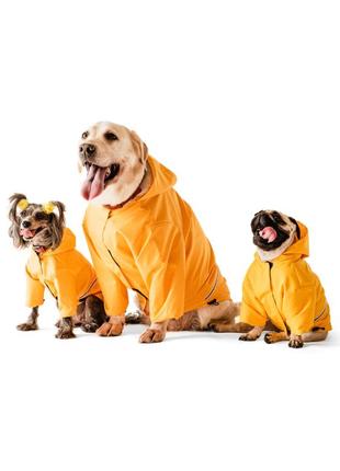 Dog raincoat moss yellow m4108/l-long