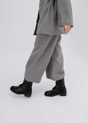 Linen dense textured kimono suit 2-pieces set with culottes4 photo