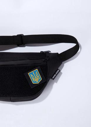 Black bum bag Medium Velcro3 photo
