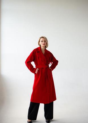 Red wool coat3 photo