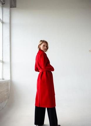 Red wool coat5 photo