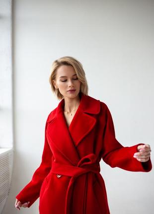 Red wool coat2 photo