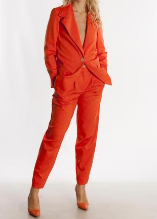 One-button jacket in orange color4 photo