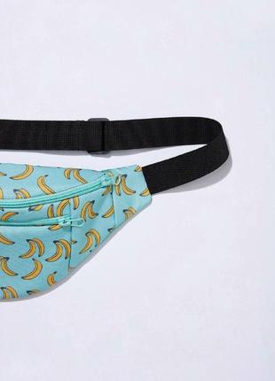 Mint bum bag with bananas (solid)2 photo