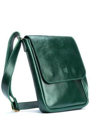 Leather crossbody bag with magnetic clip for men1 photo
