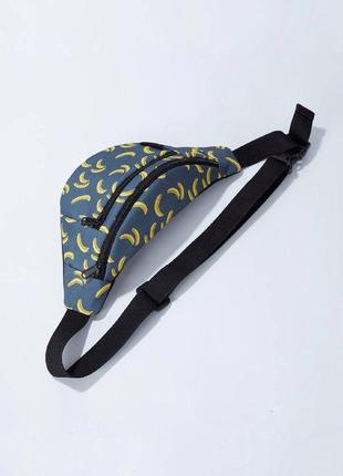 Gray bum bag with bananas (solid)2 photo