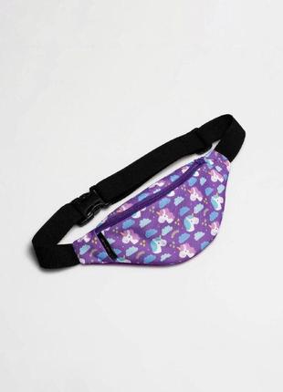 Children's bum bag purple unicorn1 photo