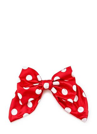 Big red and white polka dot luxury bow hair accessory by My Scarf2 photo
