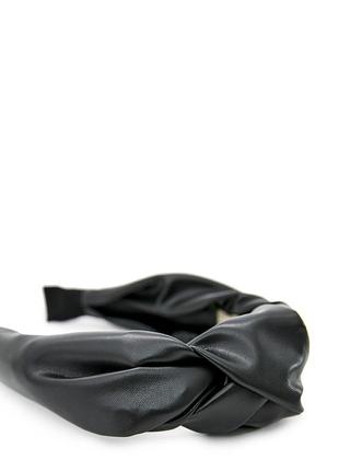 Stylish black eco leather headband for hair from My Scarf3 photo