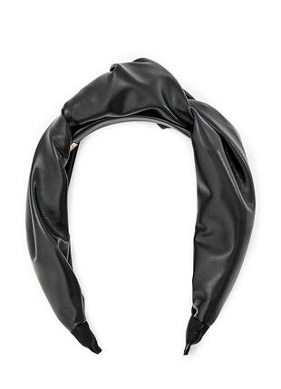 Stylish black eco leather headband for hair from My Scarf2 photo