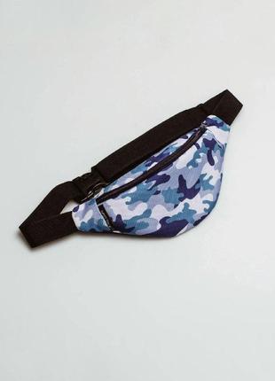 Children's blue camouflage bum bag1 photo