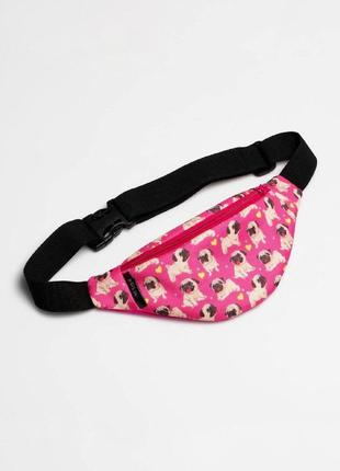 Children's pink bum bag with pugs1 photo