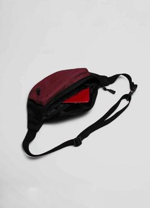 Black and burgundy big bum bag2 photo