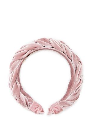 Velvet headband pigtail "Powder pink" from My Scarf8 photo