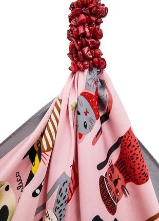Designer scarf "pink cat" from the brand My Scarf2 photo