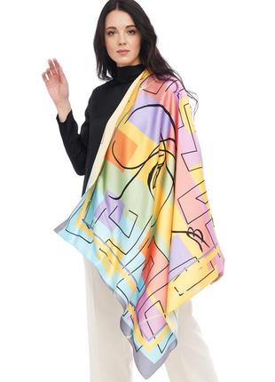 Designer silk scarf "Silhouette"1 photo
