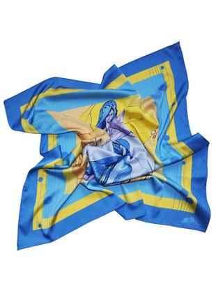 Designer silk scarf "Ukrainian Mavka"3 photo