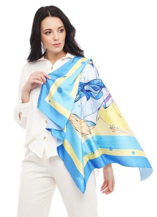 Designer silk scarf "Ukrainian Mavka"1 photo