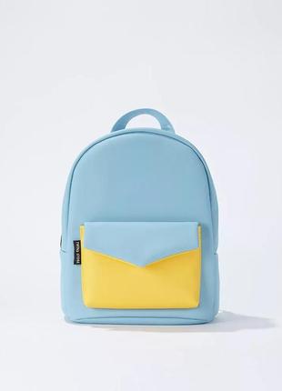 Blue and yellow backpack "Konvert"1 photo